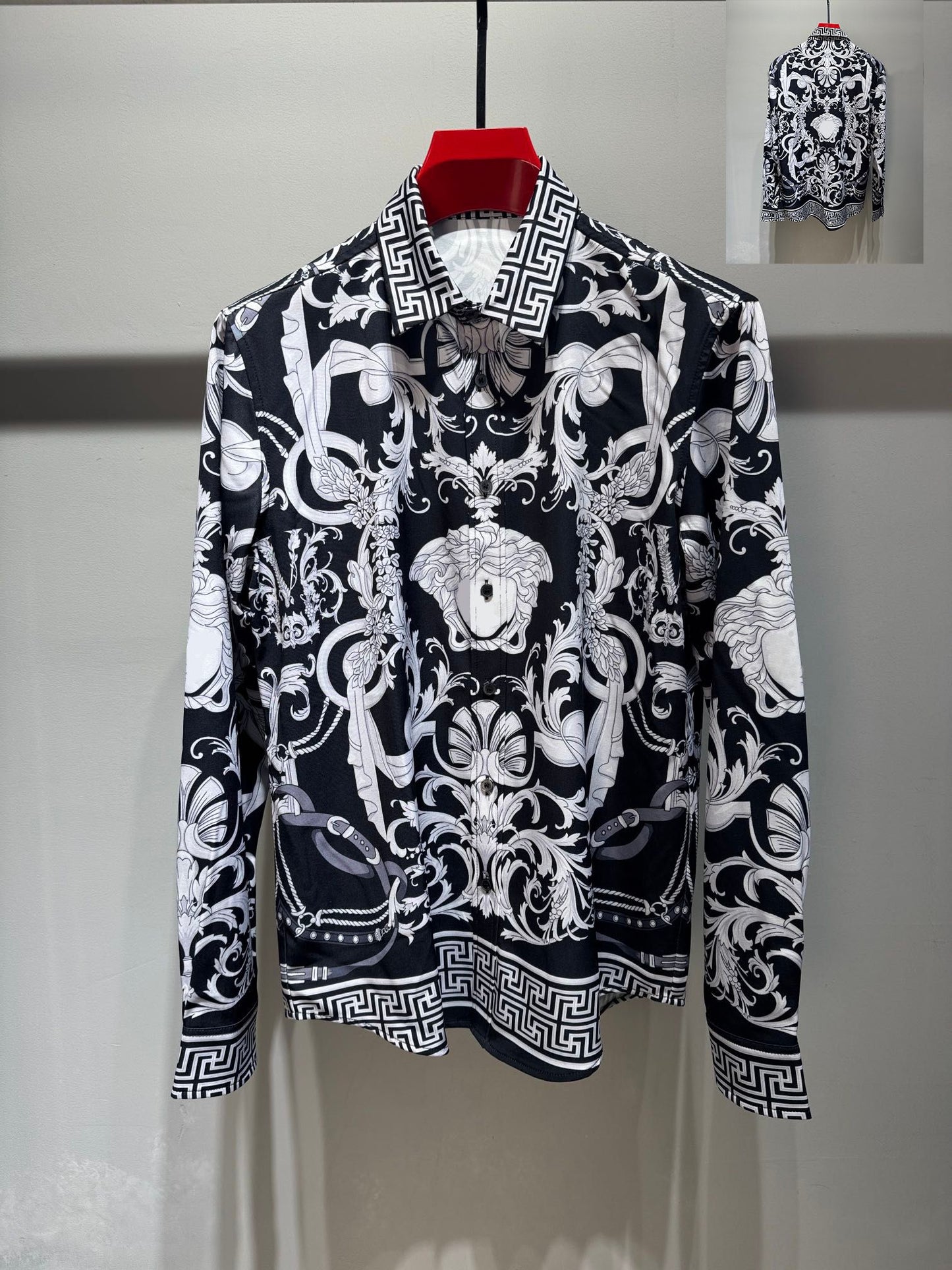 Neuer Designer -Button -Hemd -Shirt -Hemd -Hemd -Marke Gedruckt Luxuriöser Langärmer Hemd Slim Fit Mens Designer Shirt Gedruckt