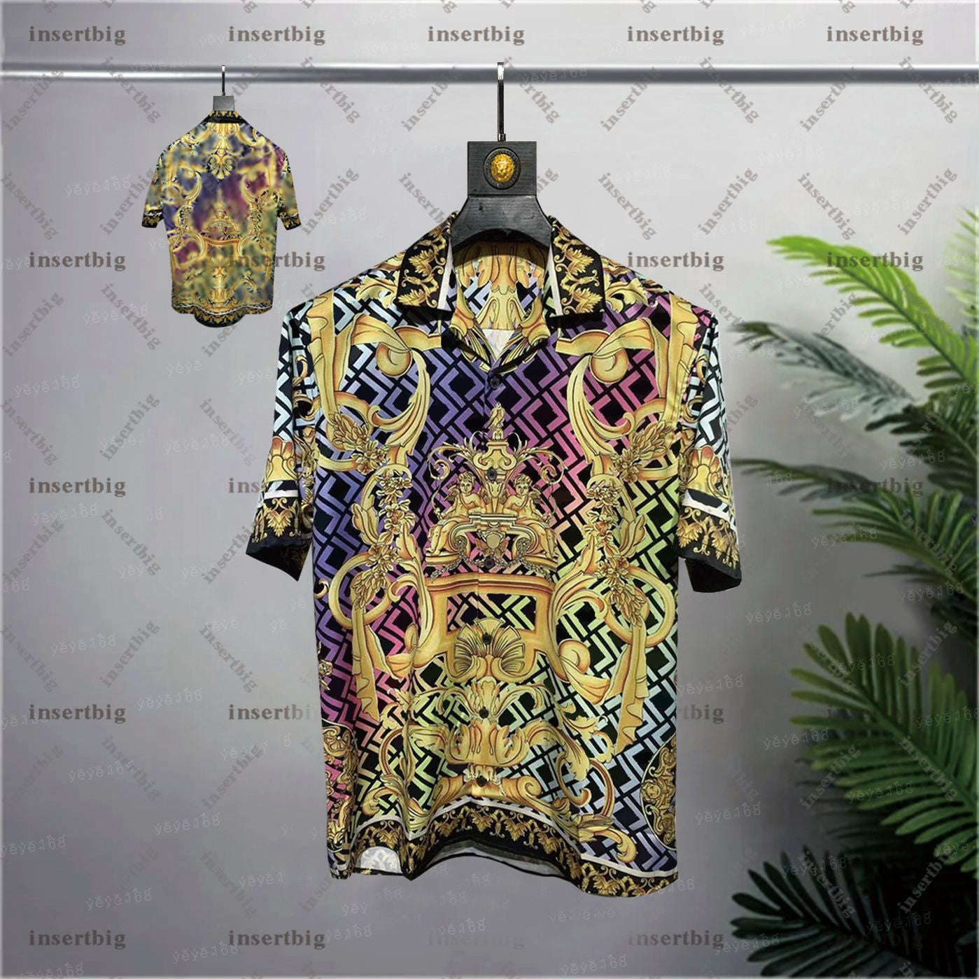 Neuer Designer -Button -Hemd -Shirt -Hemd -Hemd -Marke Gedruckt Luxuriöser Langärmer Hemd Slim Fit Mens Designer Shirt Gedruckt