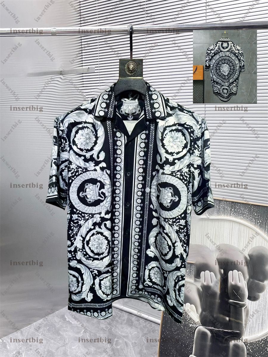 Neuer Designer -Button -Hemd -Shirt -Hemd -Hemd -Marke Gedruckt Luxuriöser Langärmer Hemd Slim Fit Mens Designer Shirt Gedruckt