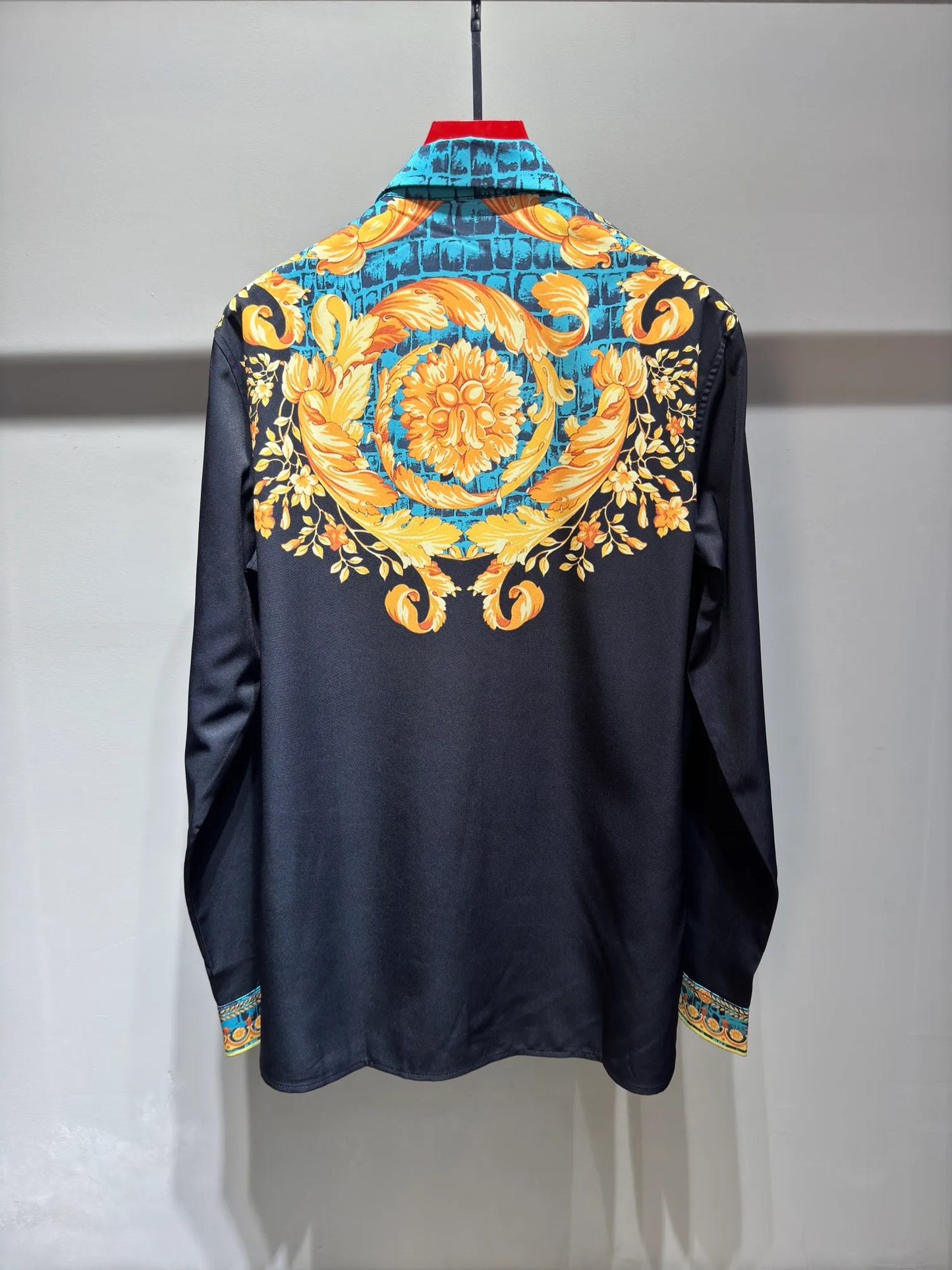 Neuer Designer -Button -Hemd -Shirt -Hemd -Hemd -Marke Gedruckt Luxuriöser Langärmer Hemd Slim Fit Mens Designer Shirt Gedruckt