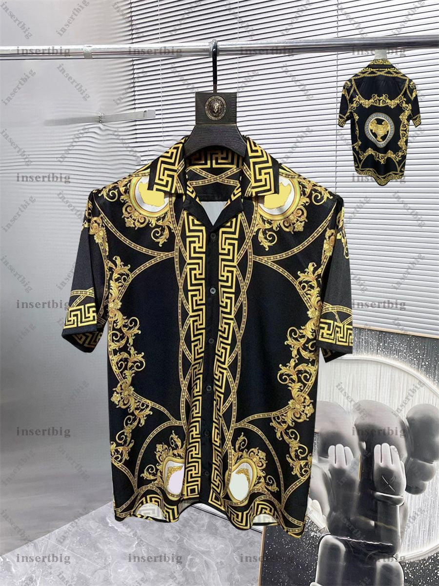 Neuer Designer -Button -Hemd -Shirt -Hemd -Hemd -Marke Gedruckt Luxuriöser Langärmer Hemd Slim Fit Mens Designer Shirt Gedruckt