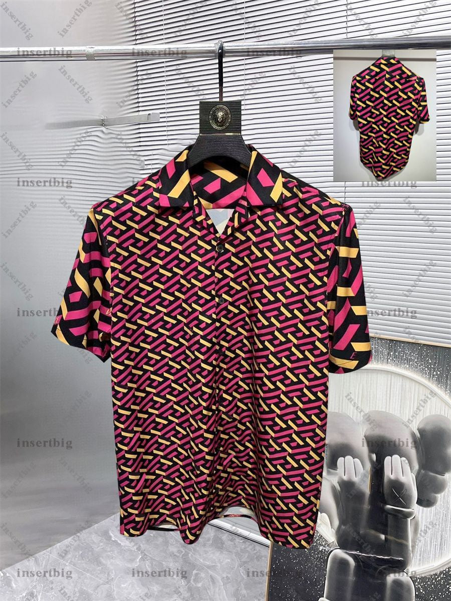 Neuer Designer -Button -Hemd -Shirt -Hemd -Hemd -Marke Gedruckt Luxuriöser Langärmer Hemd Slim Fit Mens Designer Shirt Gedruckt