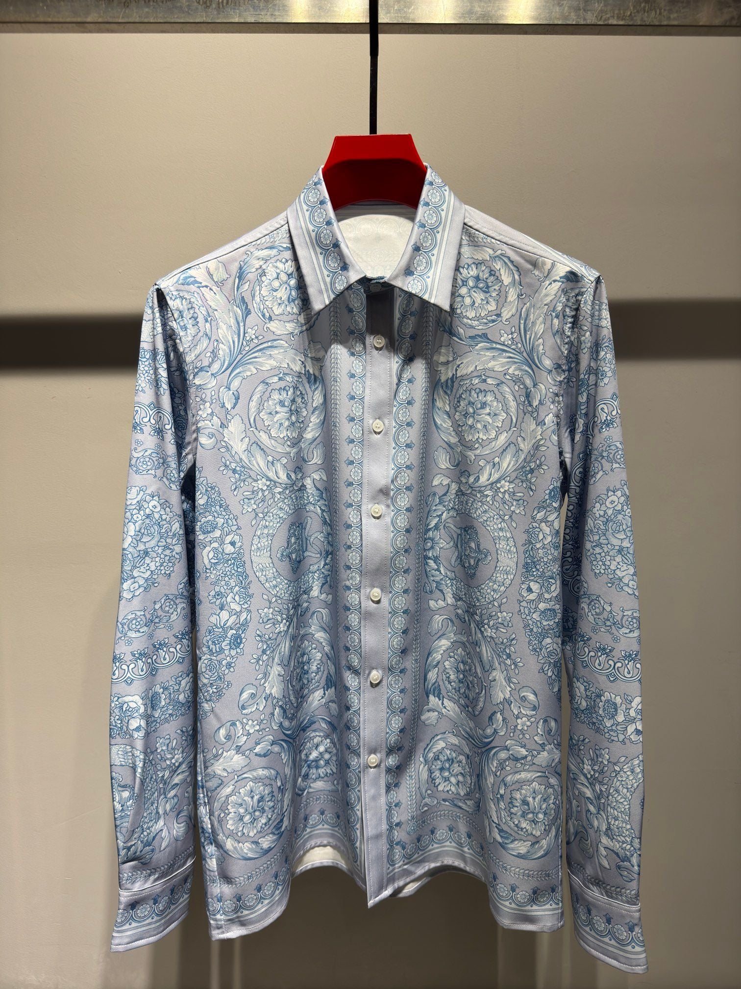 Neuer Designer -Button -Hemd -Shirt -Hemd -Hemd -Marke Gedruckt Luxuriöser Langärmer Hemd Slim Fit Mens Designer Shirt Gedruckt