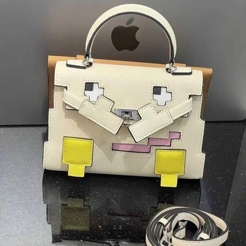 Mosaic Doll Crossbody Body Luxus Handtasche Mosaic Doll Tasche Mini Crossbody Damenbeutel Cowide Kleine Tasche Monster Geometrisch Kontrastierende Farbbag Waref89 Qx4I