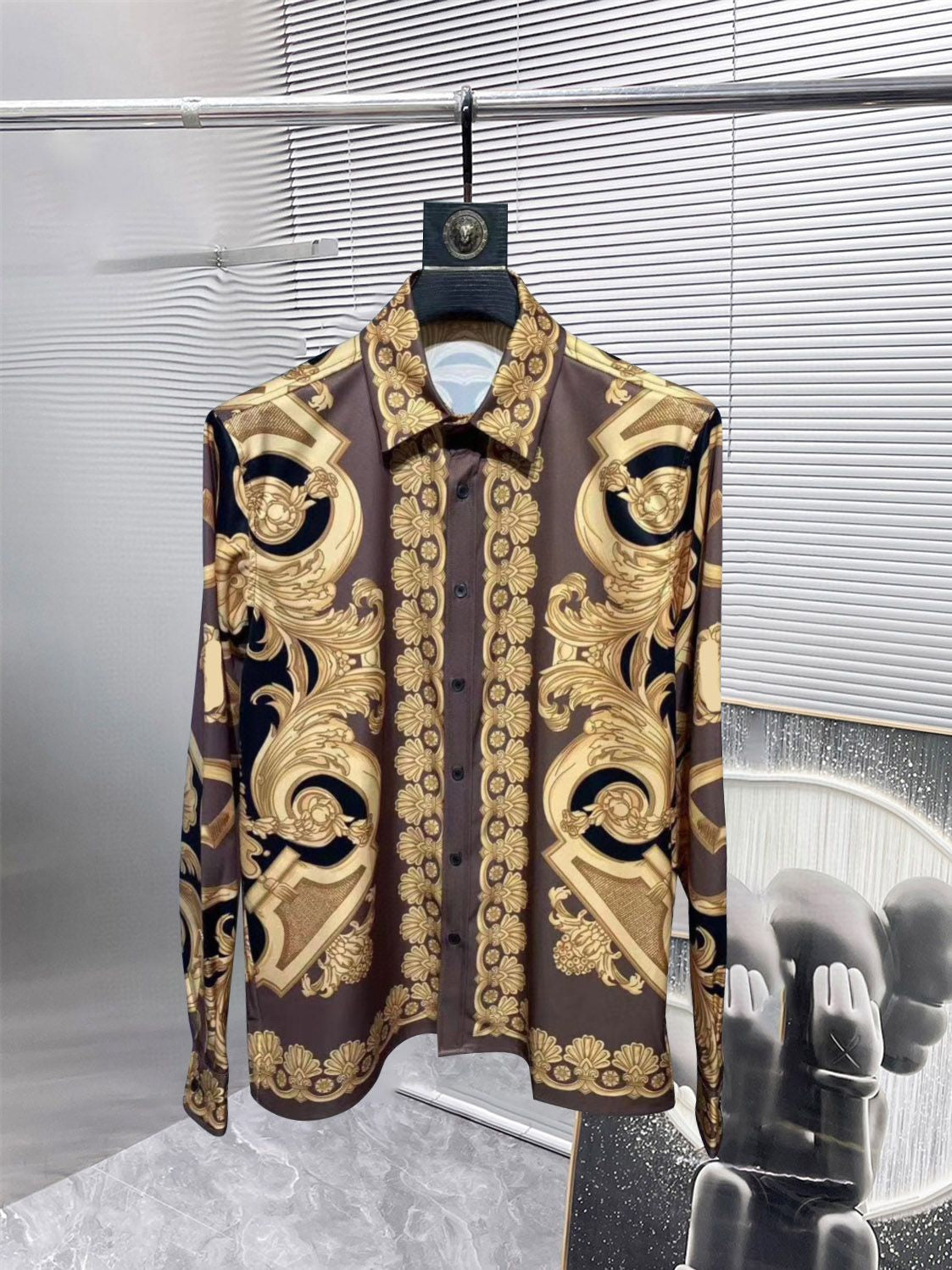Neuer Designer -Button -Hemd -Shirt -Hemd -Hemd -Marke Gedruckt Luxuriöser Langärmer Hemd Slim Fit Mens Designer Shirt Gedruckt