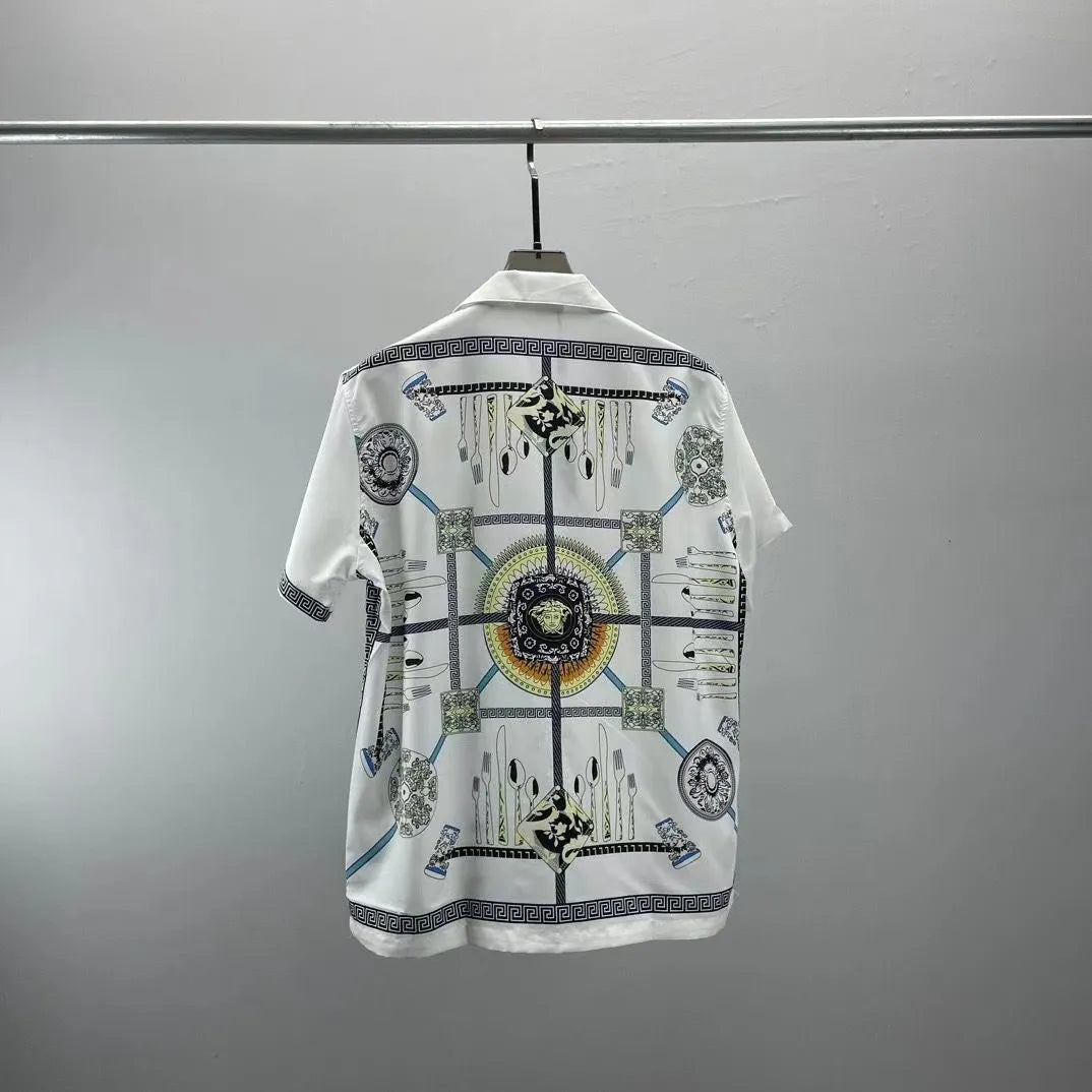 Männer Designer-Shirts Sommer Shoort Sleeve Casual Shirts Mode Losen Polos Beach Stil Atmungsaktiv