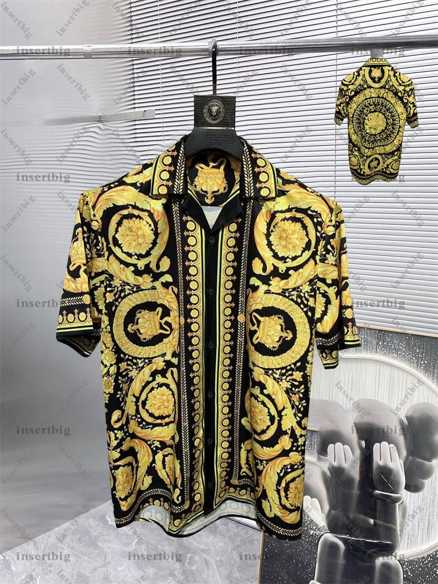 Neuer Designer -Button -Hemd -Shirt -Hemd -Hemd -Marke Gedruckt Luxuriöser Langärmer Hemd Slim Fit Mens Designer Shirt Gedruckt