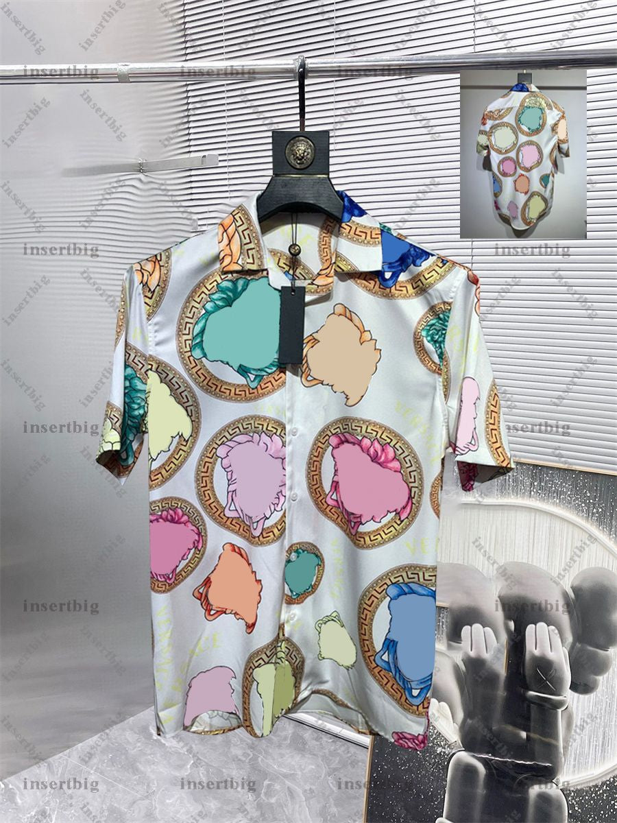 Neuer Designer -Button -Hemd -Shirt -Hemd -Hemd -Marke Gedruckt Luxuriöser Langärmer Hemd Slim Fit Mens Designer Shirt Gedruckt