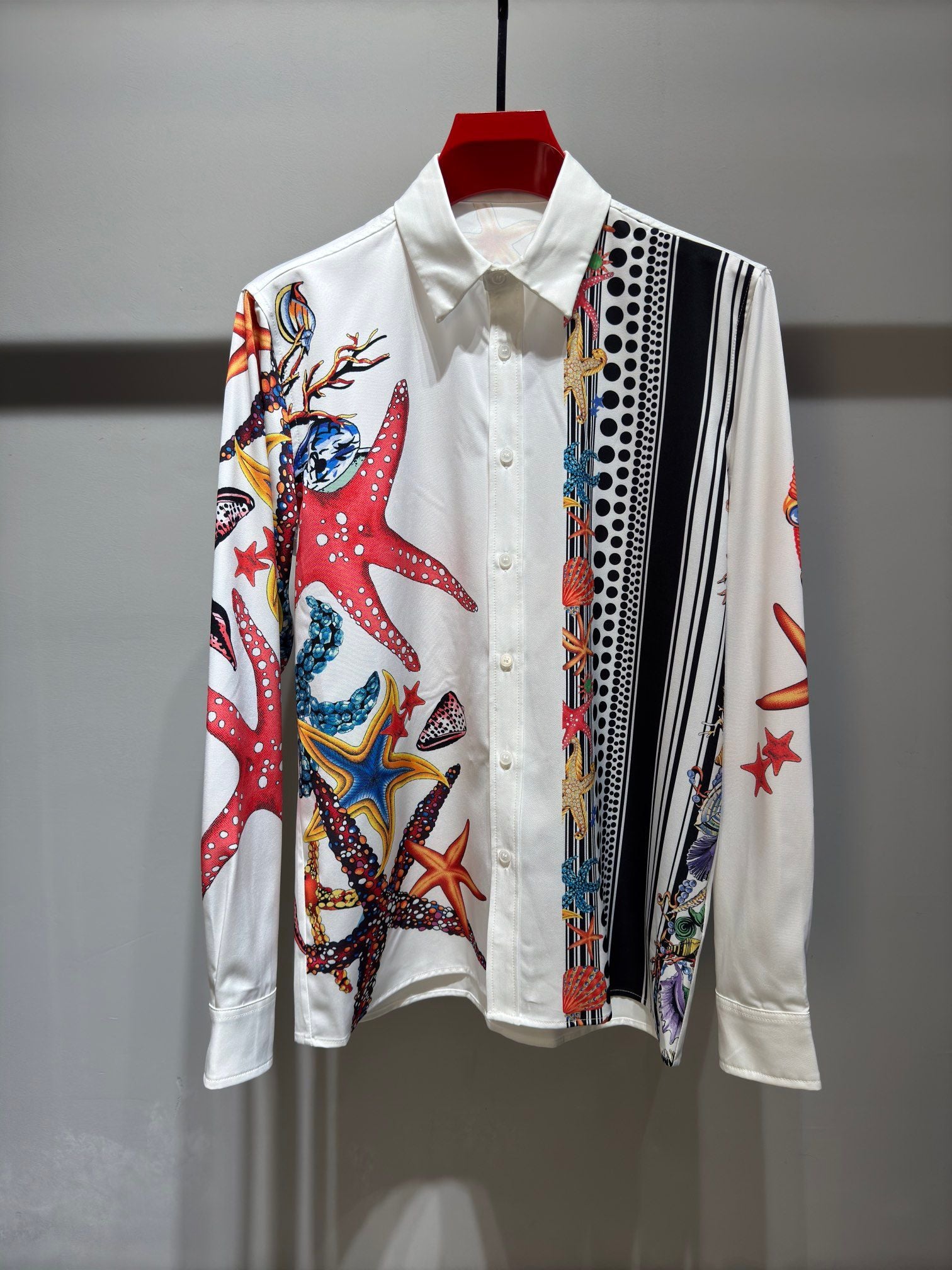 Neuer Designer -Button -Hemd -Shirt -Hemd -Hemd -Marke Gedruckt Luxuriöser Langärmer Hemd Slim Fit Mens Designer Shirt Gedruckt