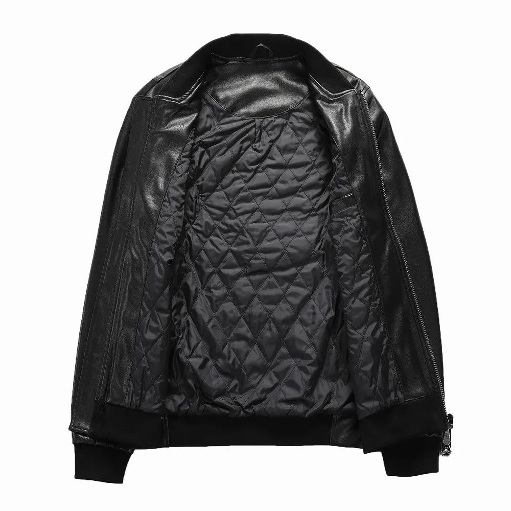 Schädel Strasssteine ​​PU Jacken Männer Schwarze High Street Stand-Hals Reißverschluss Rippe Streetwear Motorrad-Faux-Lederschichten 20119