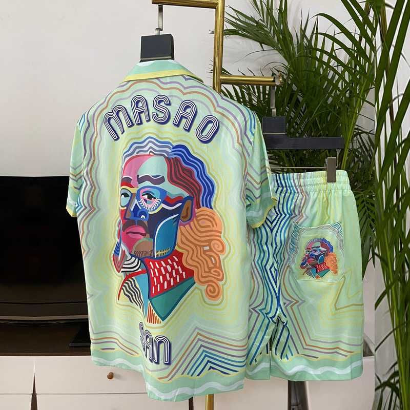Herren -Tracksuits Herren -Kleidungsdruck Set Kurzärmelige Mode Hawaiian Shirt Sommer Casual Floral Beach Zweiteilige Sets