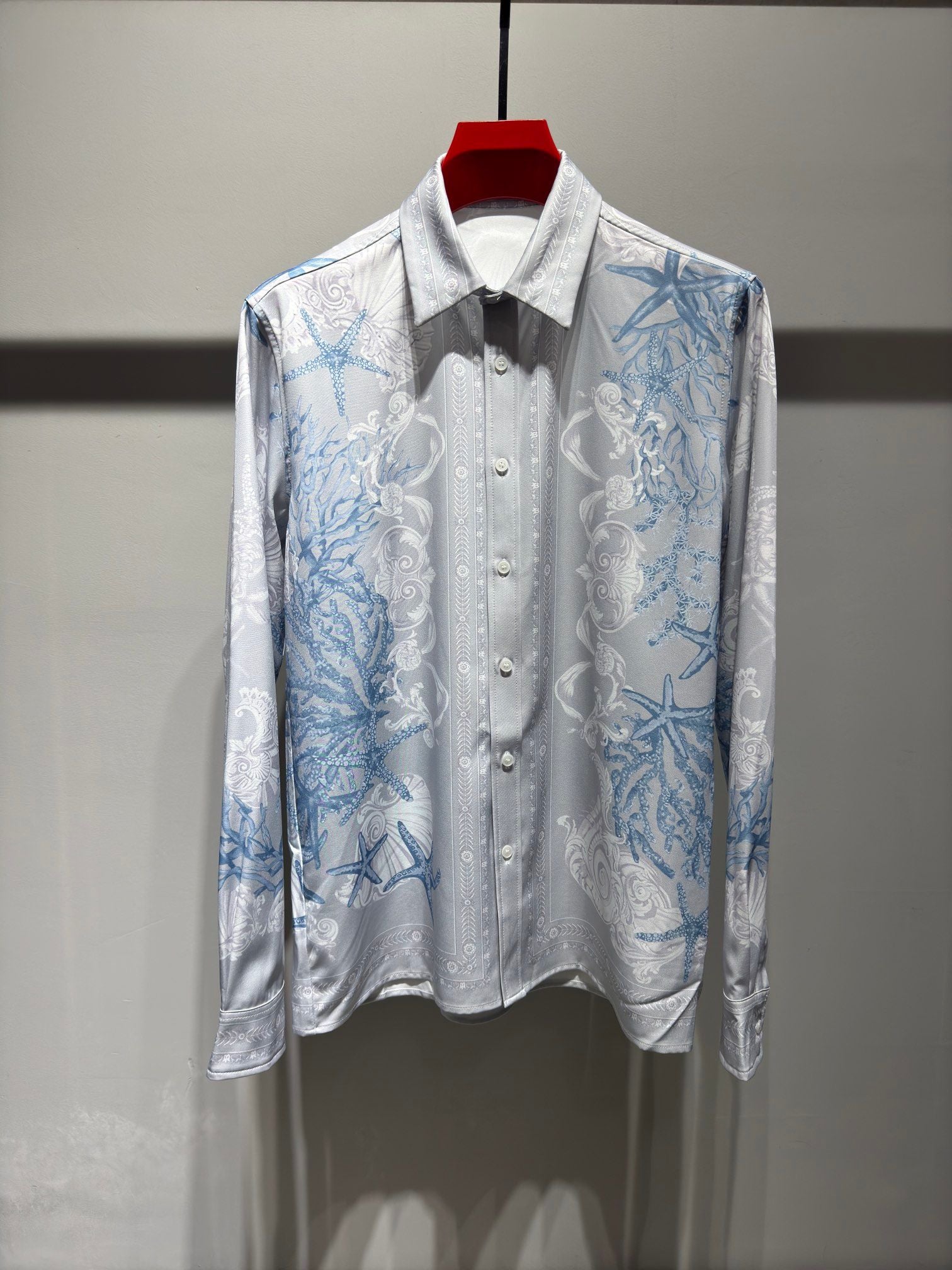 Neuer Designer -Button -Hemd -Shirt -Hemd -Hemd -Marke Gedruckt Luxuriöser Langärmer Hemd Slim Fit Mens Designer Shirt Gedruckt