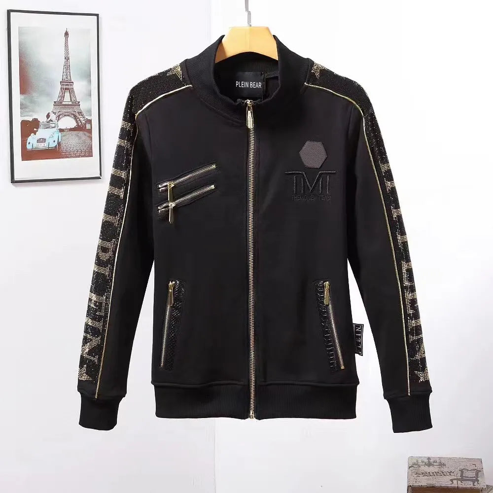 Philipe Plein Philipp Plain Philip Phillip Plien Bären Herren Hoodie Jackethose Kristallschädel Tracksuit Hoodies Casual Tracksuits Jogger Jacken Hosen S MZKV