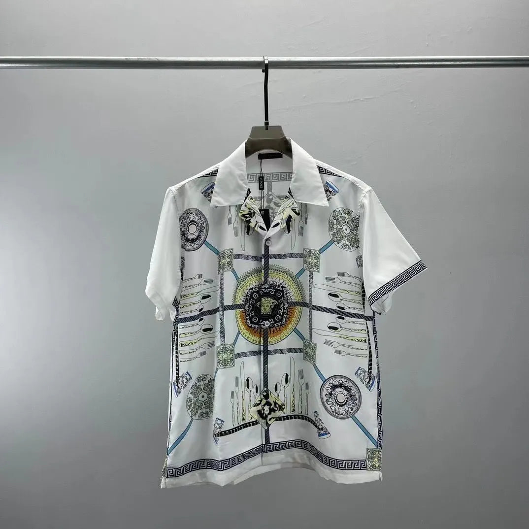 Männer Designer-Shirts Sommer Shoort Sleeve Casual Shirts Mode Losen Polos Beach Stil Atmungsaktiv