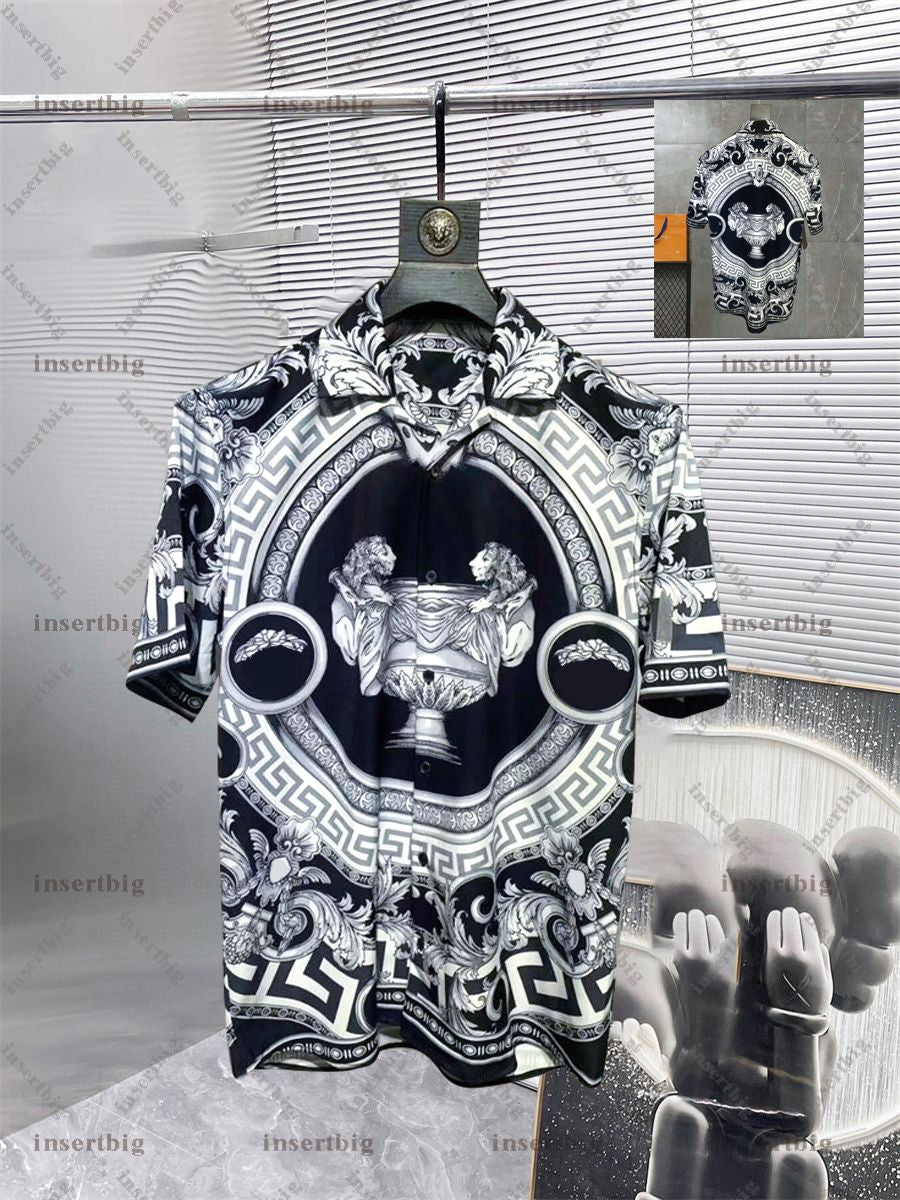 Neuer Designer -Button -Hemd -Shirt -Hemd -Hemd -Marke Gedruckt Luxuriöser Langärmer Hemd Slim Fit Mens Designer Shirt Gedruckt
