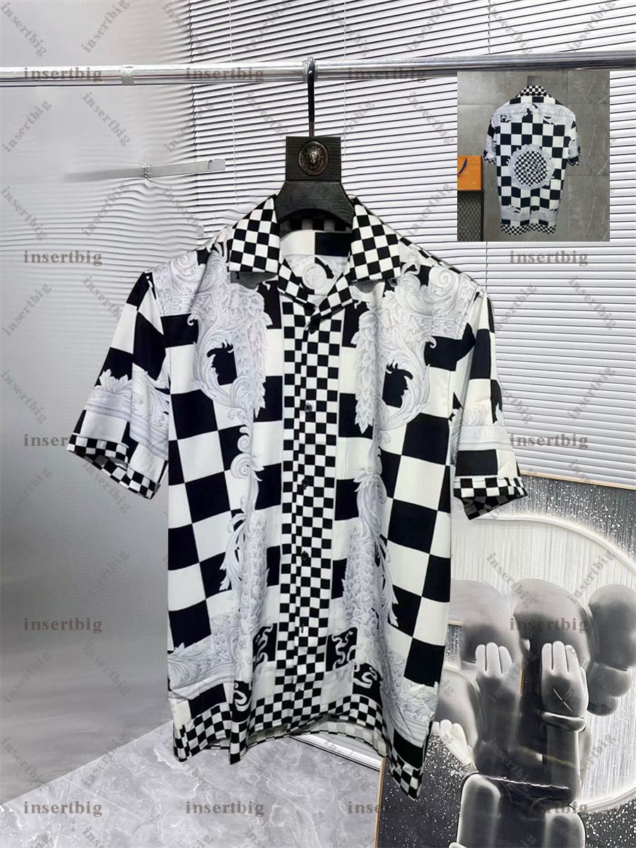 Neuer Designer -Button -Hemd -Shirt -Hemd -Hemd -Marke Gedruckt Luxuriöser Langärmer Hemd Slim Fit Mens Designer Shirt Gedruckt