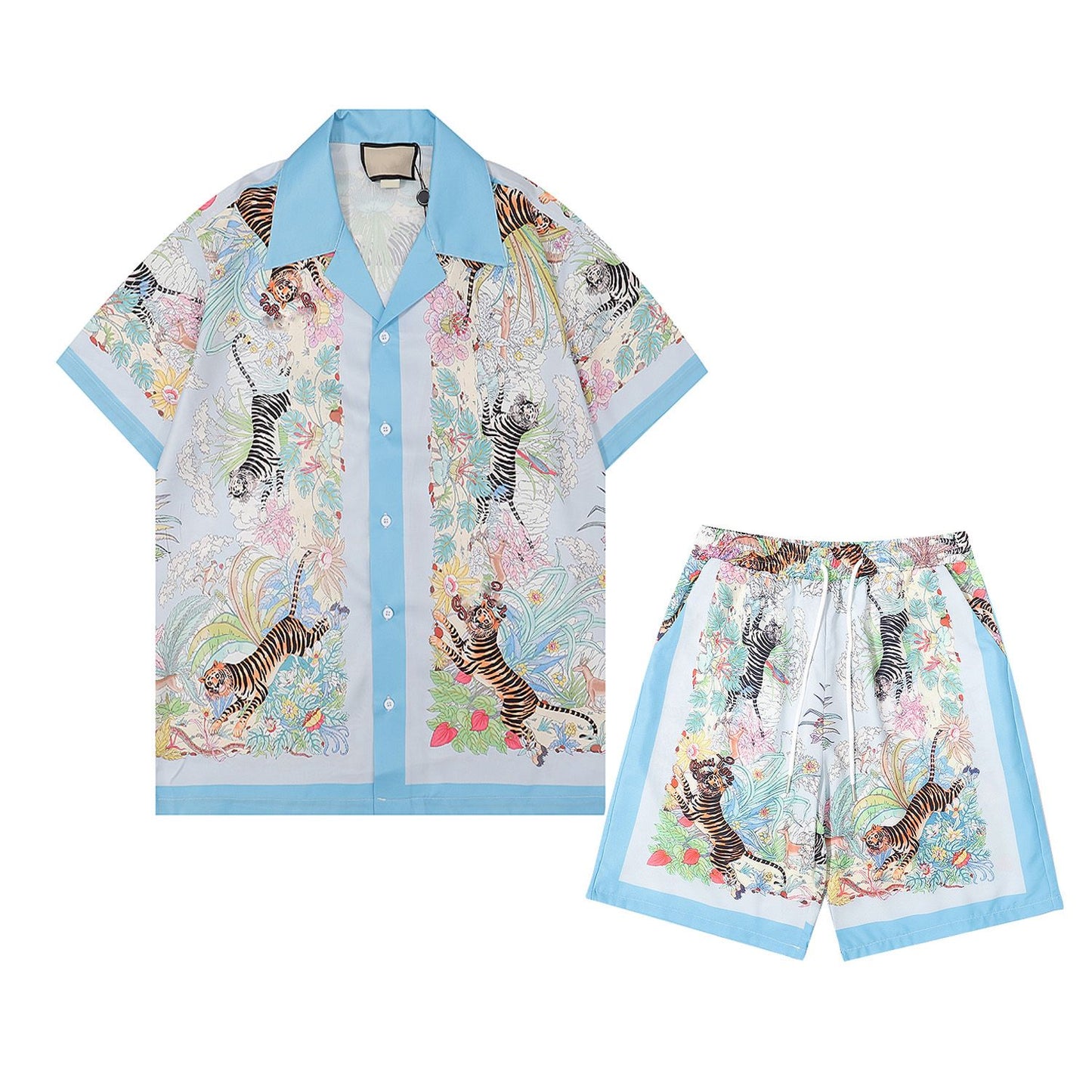 25SS Mens Designer Tracksuit Set Luxury Classic Fashion Hawaiian Shirts Tracksuits Ananasdruck Shorts Shirt Short Sleeve Anzug 789789
