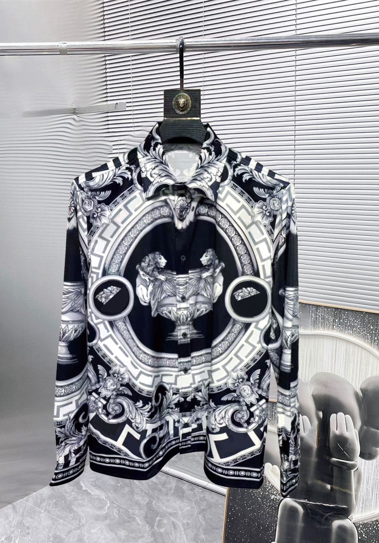 Neuer Designer -Button -Hemd -Shirt -Hemd -Hemd -Marke Gedruckt Luxuriöser Langärmer Hemd Slim Fit Mens Designer Shirt Gedruckt