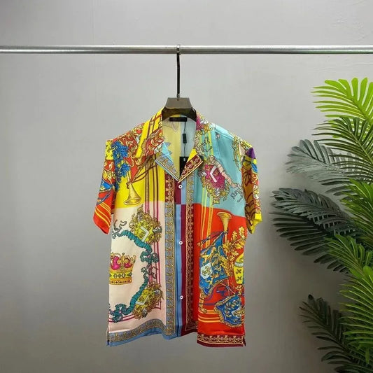 Männer Designer-Shirts Sommer Shoort Sleeve Casual Shirts Mode Losen Polos Beach Stil Atmungsaktiv